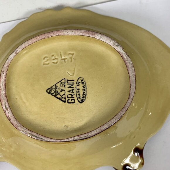 Granit Hungary Fish Bowl Dish Set of 3 9" Art Pottery Green - Picture 4 of 6